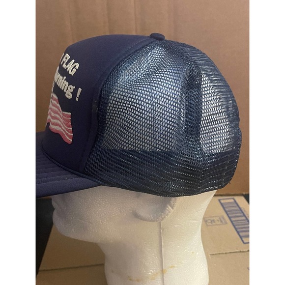 Vintage America USA Patriot‎ Keep Our Flag Flying Not Burning Snapback Rope Hat - Picture 5 of 10